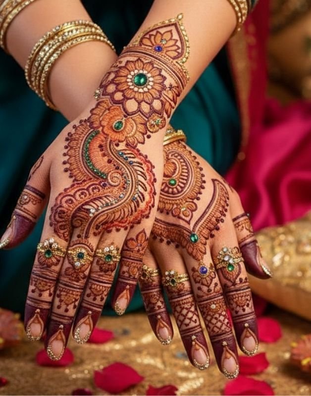 back hand mehndi design