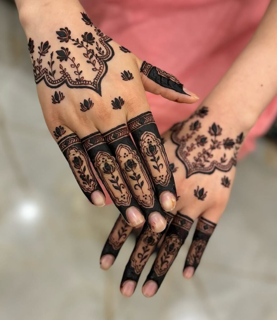 classic black easy designs mehndi
