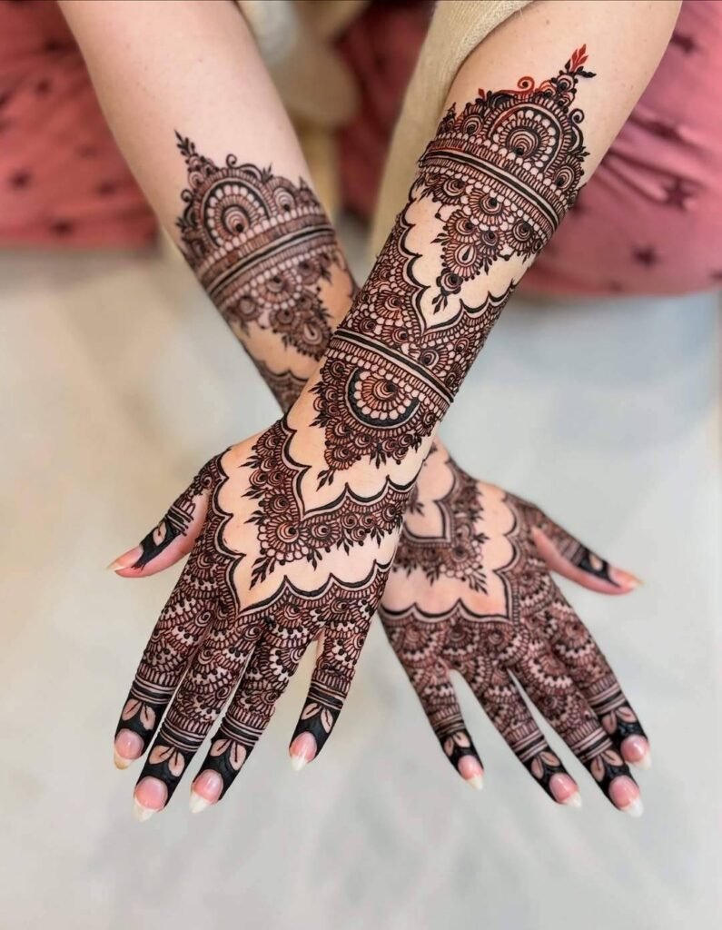 classic henna mehndi easy design