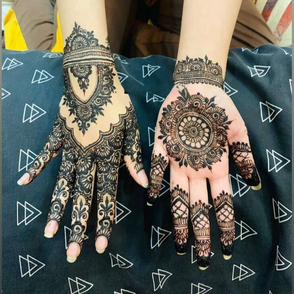 classic indian simple mehndi design