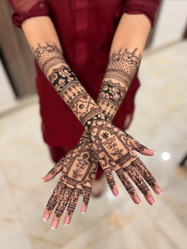 classic simple mehndi design simple