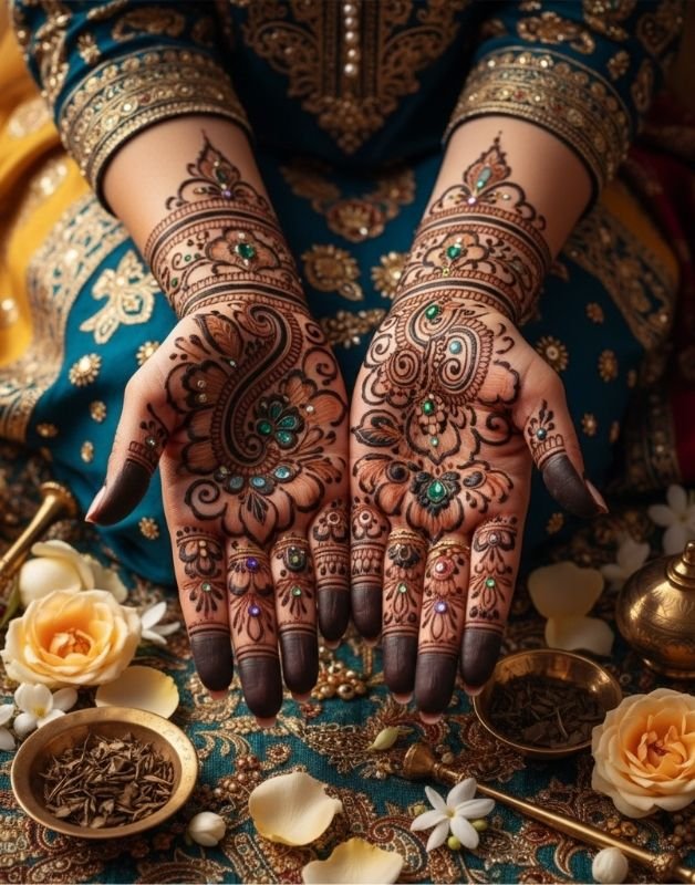 easy arabic mehndi design