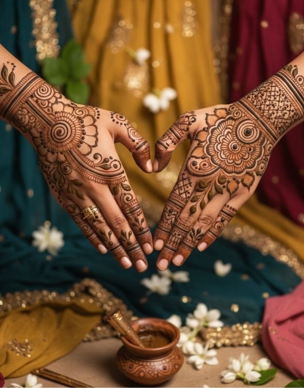 easy henna hand designs