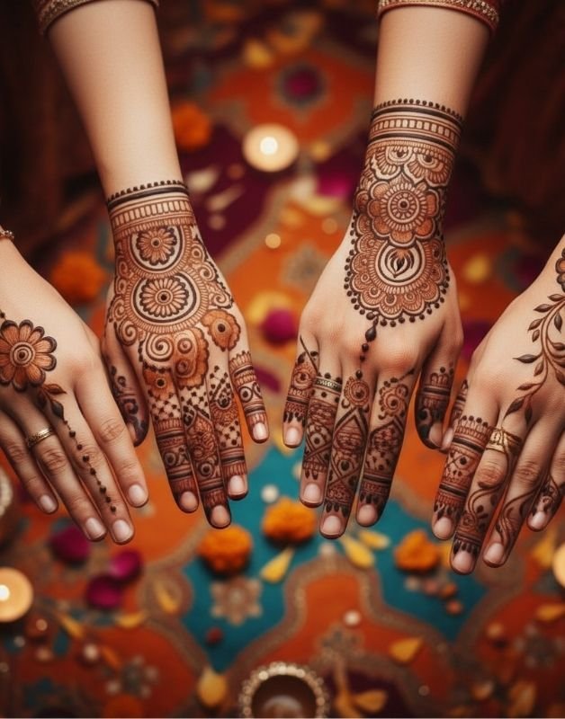 finger henna designs