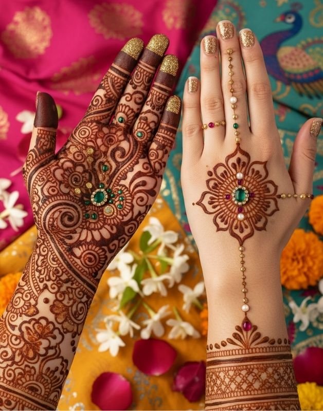 hand henna designs simple