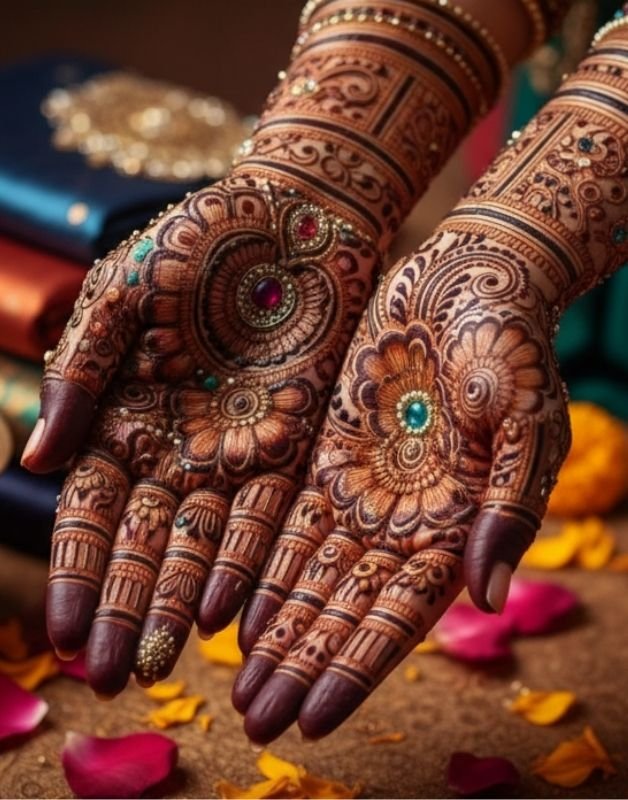 henna hand art