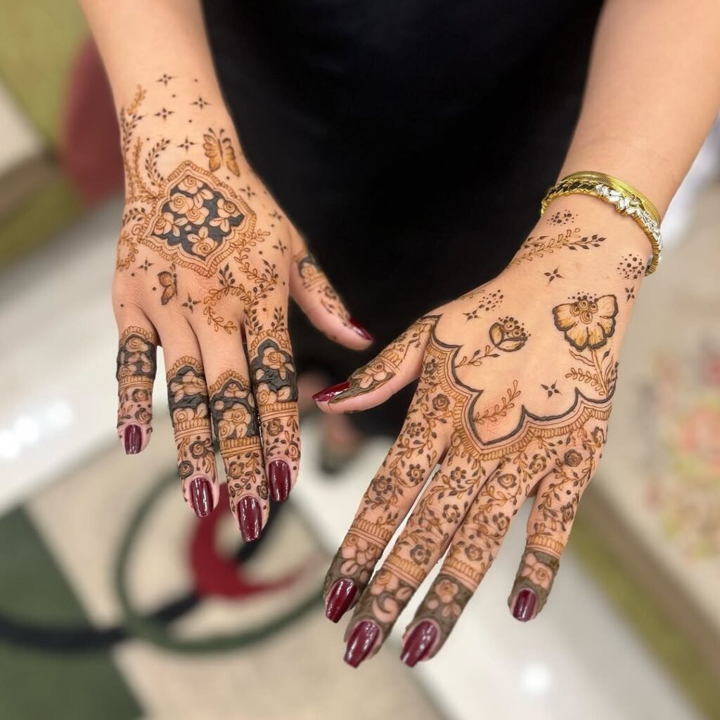 latest simple mehndi designs on hands
