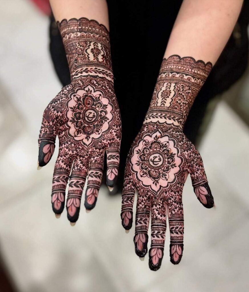 minimal arabic floral henna designs