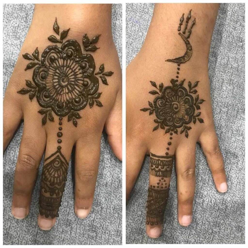 minimal simple easy mehndi designs for childrens