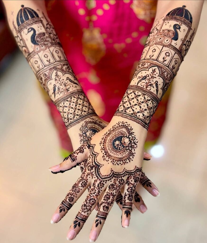 modern arabic floral henna designs