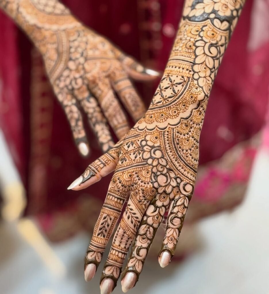 modern floral mehndi easy design