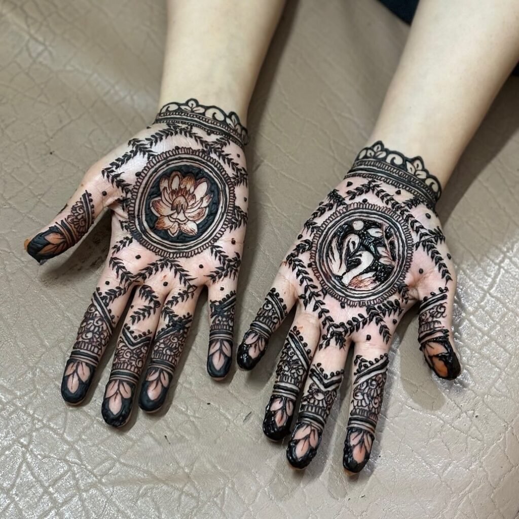 modern henna hand designs simple