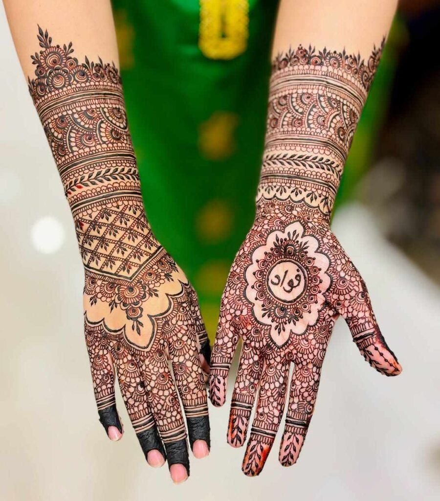 modern pakistani simple mehndi design