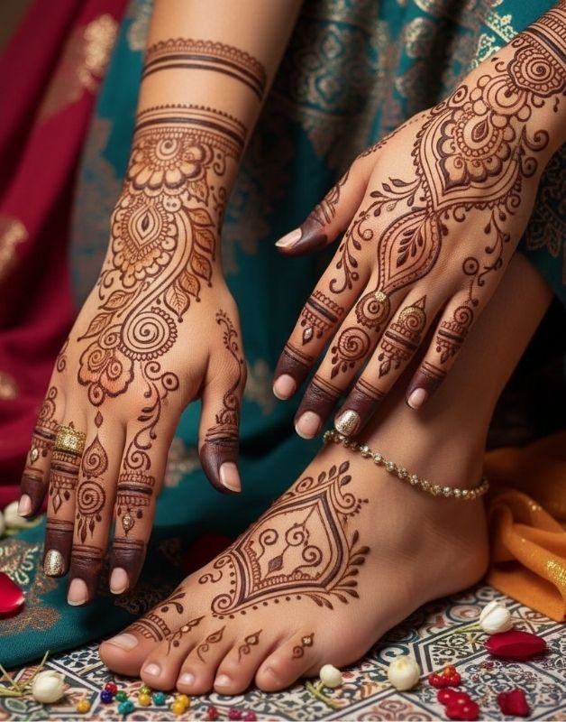 simple arabic designs of mehndi