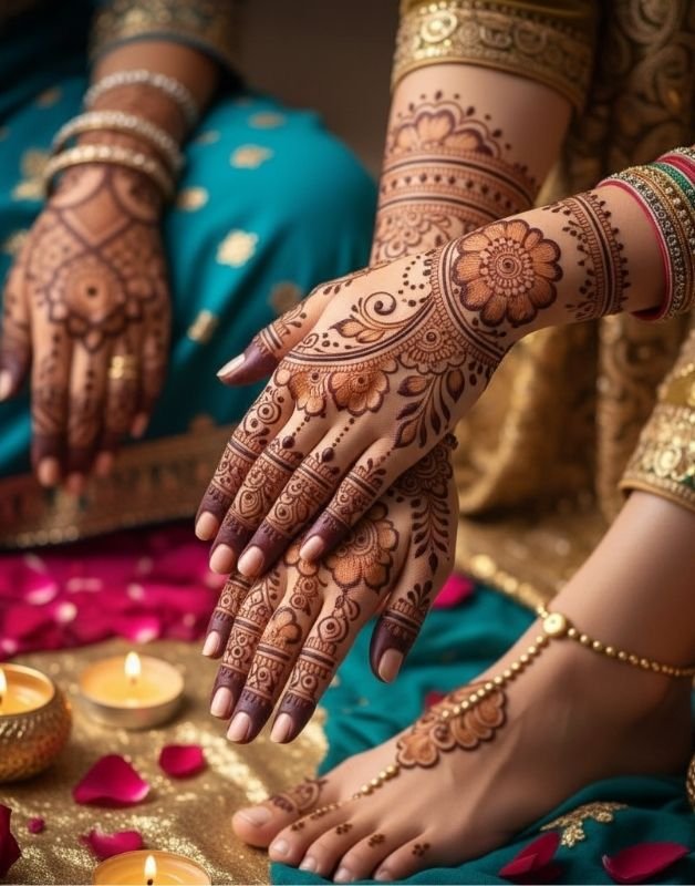 simple mehandi pattern