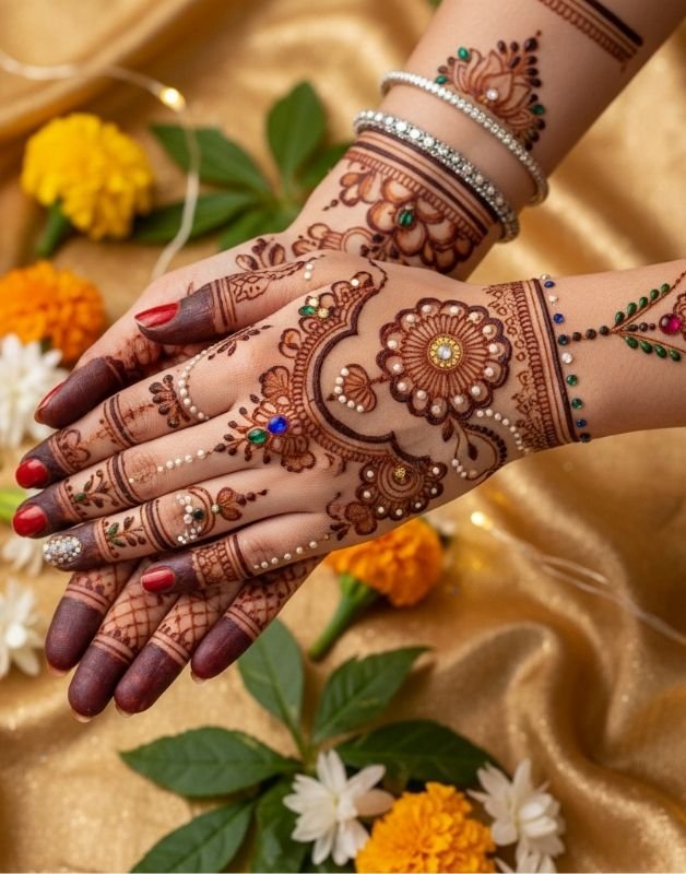 simple mehndi designs for hands