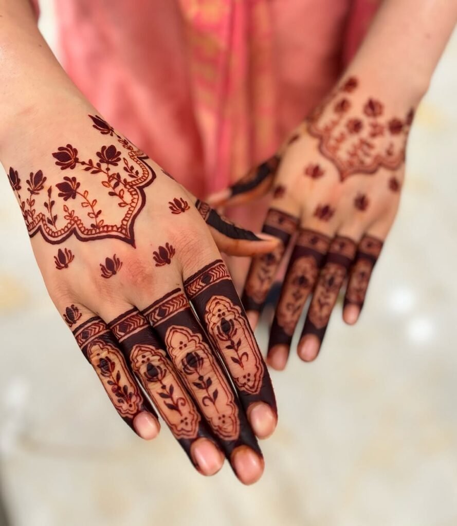 traditional black easy designs mehndi