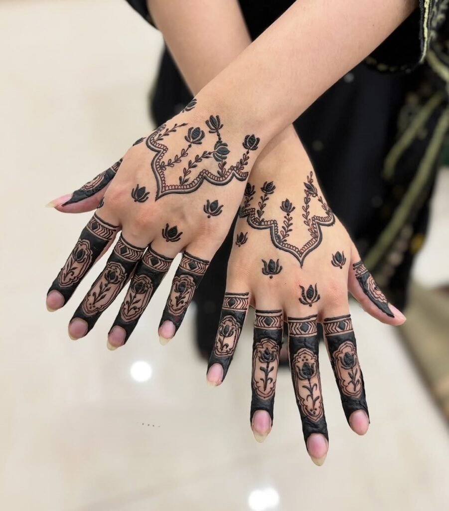 traditional easy arabic mehndi design
