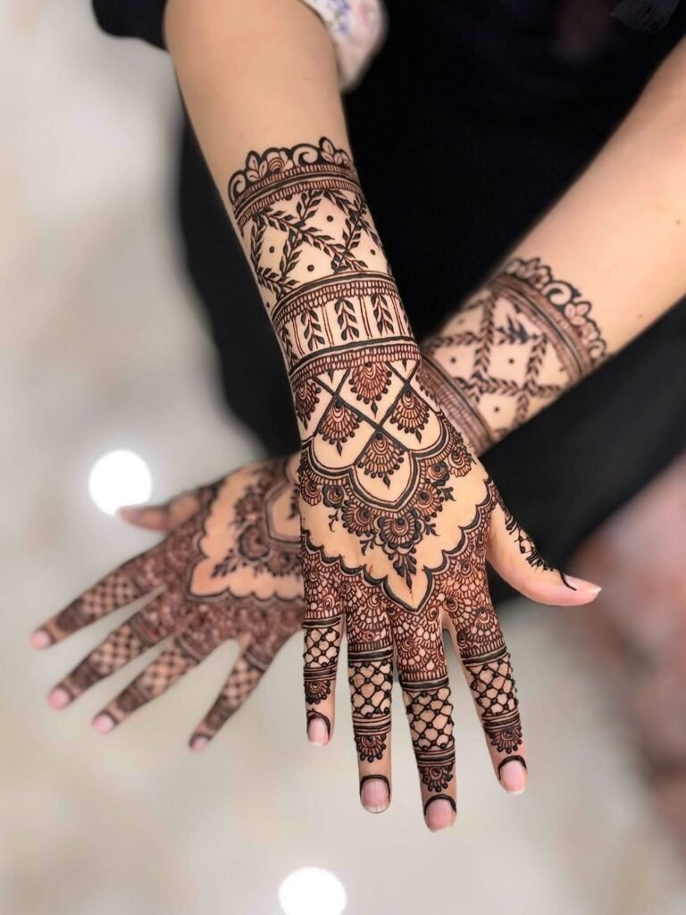 traditional injection mehndi easy design