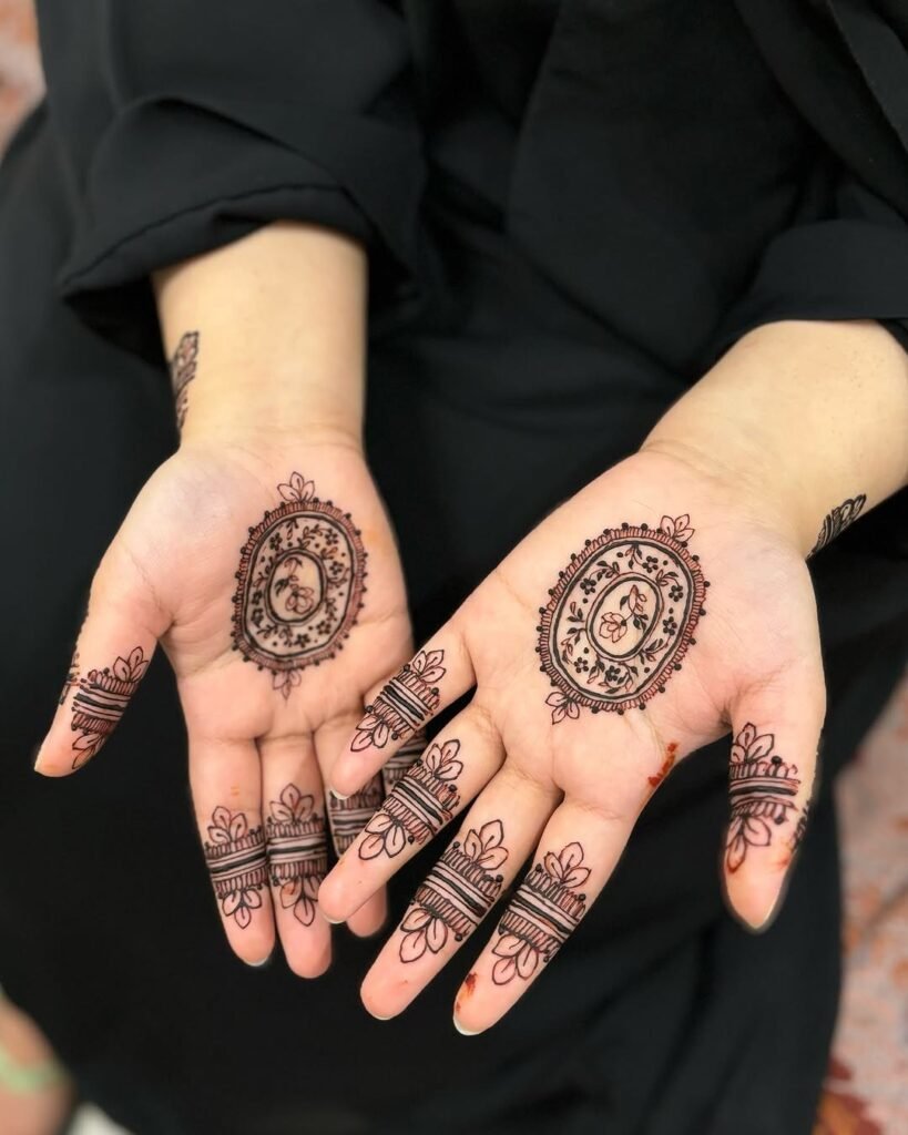 traditional pakistani front hand simple mehndi design