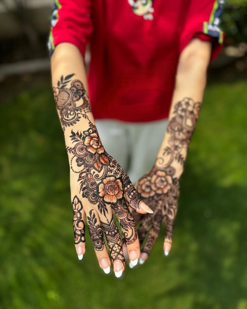 trending floral henna designs for hands