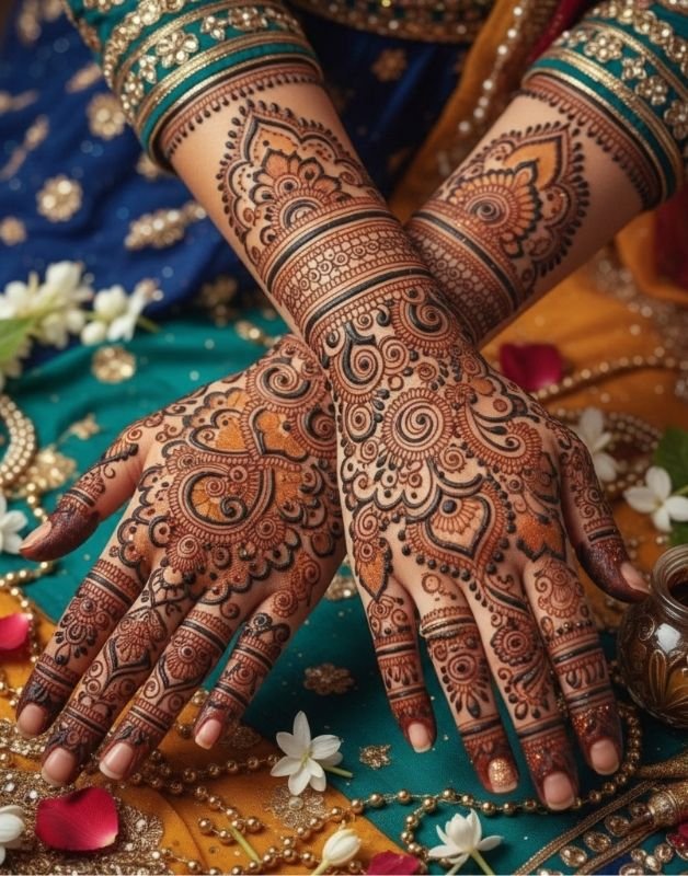 hand henna tattoo design